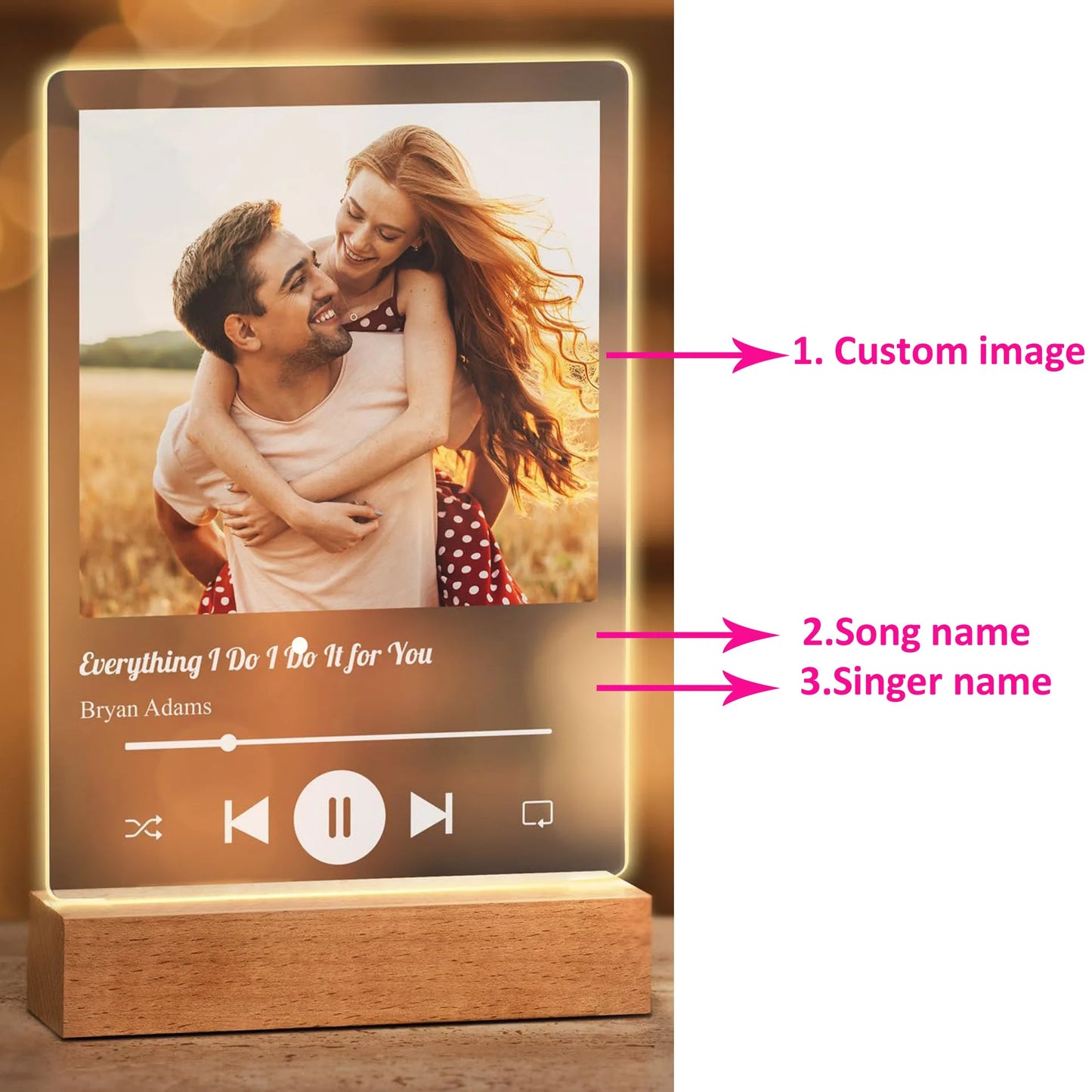 Lampa Personalizată Spotify cu Poză ❤️ | Cadoul perfect pentru persoana iubită